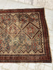 174cm x 135cm Burgundy, Blue and Beige Vintage Rug