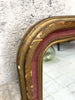 55cm High Red and Gold Louis Philippe Mirror