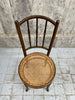 Set of Four Kohn Bentwood Bistro Chairs with Cane Seat Pads
