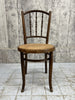 Set of Four Kohn Bentwood Bistro Chairs with Cane Seat Pads