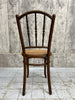 Set of Four Kohn Bentwood Bistro Chairs with Cane Seat Pads