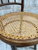 Set of Four Kohn Bentwood Bistro Chairs with Cane Seat Pads