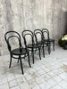 Set of 4 Round Back Ebonised Bentwood French Bistro Chairs