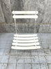 Set 4 White Folding Bistro Garden Chairs