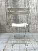 Set 4 White Folding Bistro Garden Chairs