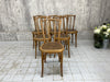 Set of 6 Bentwood Bistro Chairs with Embossed Seat Pad