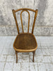 Set of 6 Bentwood Bistro Chairs with Embossed Seat Pad