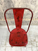 Set of 6 Red 1930's Style Tolix Metal Chairs