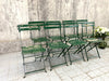 Set of 8 Green Folding Bistro Garden Chairs