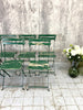 Set of 8 Green Folding Bistro Garden Chairs