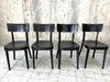 Set of Four French Black Bentwood Bistro Chairs