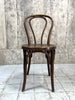 Set of 6 Bentwood Round Back Bistro Chairs with Embossed Seat Pad