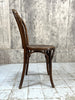 Set of 6 Bentwood Round Back Bistro Chairs with Embossed Seat Pad
