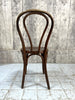 Set of 6 Bentwood Round Back Bistro Chairs with Embossed Seat Pad