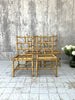 Set of Four 1970s Bamboo Dining Chairs