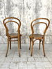 Set of Mismatched Thonet Style Round Back Bentwood French Bistro Dining Chairs