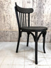 Set of Nine Black Wooden Bentwood Bistro Chairs