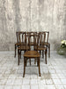 Set of 6 Dark Brown Bentwood Bistro Chairs