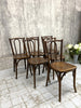Set of 6 Dark Brown Bentwood Bistro Chairs