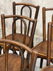 Set of 6 Dark Brown Bentwood Bistro Chairs