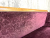 Art Deco Violet Jacquard Velvet and Walnut Wood Canape Sofa