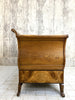 Art Deco Violet Jacquard Velvet and Walnut Wood Canape Sofa