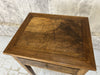 Nearly Square Walnut Wood Occasional Side Table
