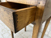 Nearly Square Walnut Wood Occasional Side Table