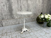 Circular White Marble Cast Iron Pedestal Bistro Table