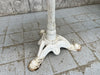 Circular White Marble Cast Iron Pedestal Bistro Table