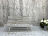 White 'Parisian' Metal and Wood Garden Bench