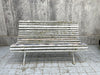 White 'Parisian' Metal and Wood Garden Bench