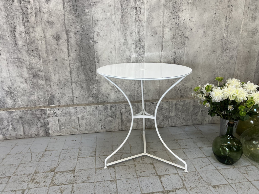 White Metal Gueridon Table