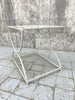 White Metal Rectangular Garden Coffee Table