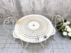 White Metal Painted Garden Table and Two Chairs