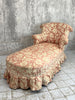Napoleon III Pink Jacquard Chaise Longue