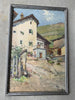 'Alpine Village' Pair of Matching Watercolours Signed