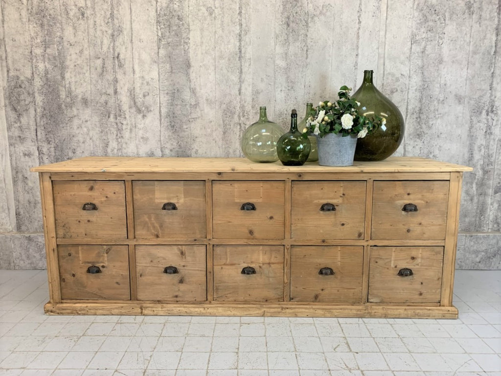 264.5cm Workshop Storage Sideboard 10 Drawers