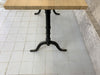 100cm wide Traditional French Bistro Table with New Solid Oak Top and Cast Iron Legs