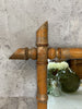 Mid Century Bamboo Framed Mirror with additional Gold Embellishment