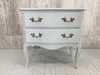 Painted 'Paris Grey' Mid Century Louis XVI Style Chest of Two Drawers