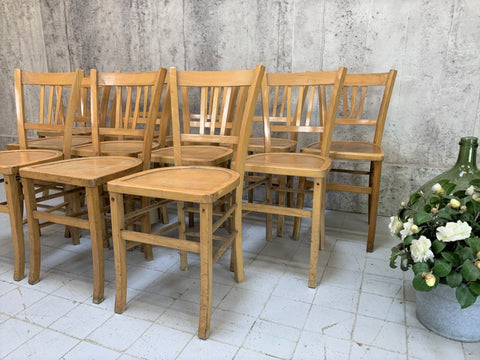 Set of 15 Mid Century Luterma Style Mid Century Church Bistro Chairs