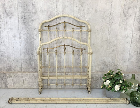 French Brass and Metal 92cm wide Bed Frame