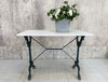 White Marble and Cast Iron Kitchen Bistro Table