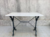 White Marble and Cast Iron Kitchen Bistro Table