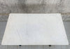 White Marble and Cast Iron Kitchen Bistro Table