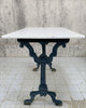 White Marble and Cast Iron Kitchen Bistro Table