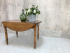120cm Walnut Wood Oval Drop Leaf Bistro Side Table