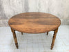 120cm Walnut Wood Oval Drop Leaf Bistro Side Table