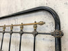 French Brass and Black Metal 126cm Wide Bed Frame